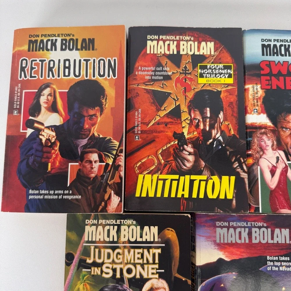 Lot‎ of 5 Mack Bolan Paperbacks - Don Pendleton
